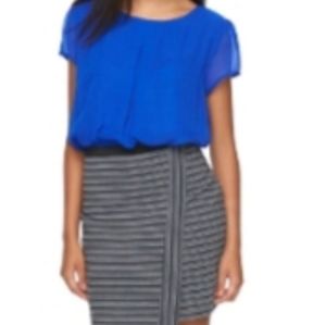 Junior's Speechless Bodycon Blouson Dress